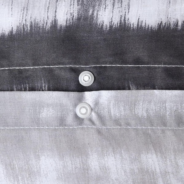 슬립다운 타이 염료 지오 모노 블랙 화이트 가역 이불 커버 이불 술 베개 커버 침구 세트 소프트 이지 케어 - 킹(230cm x 220cm)