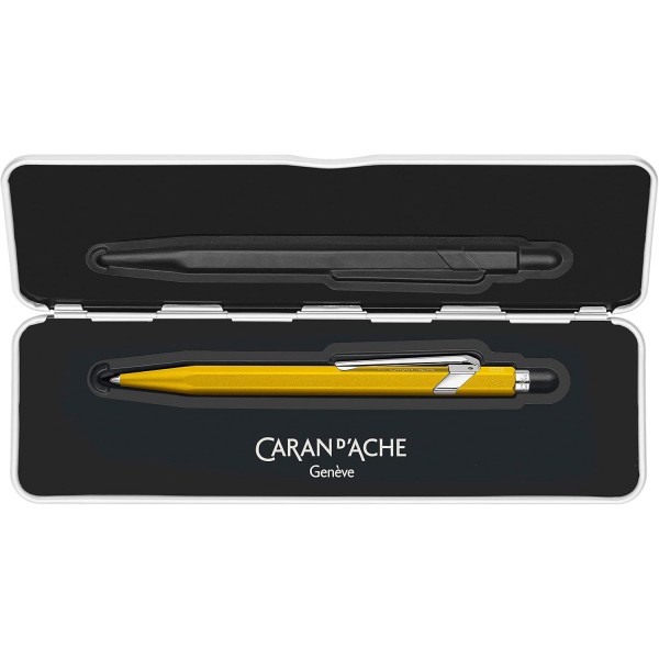 Caran d'Ache 볼펜 849 Colormat-x 노란색 케이스 포함, 0849.743, 1 품목 (1팩)