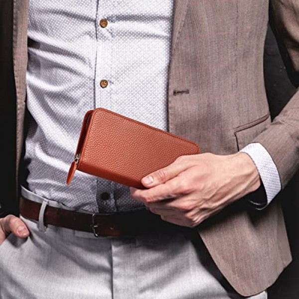 Lanxivi 만년필 가죽 케이스 블랙, 커피 및 빈티지 컬러, 수제 정품 가죽 펜 케이스