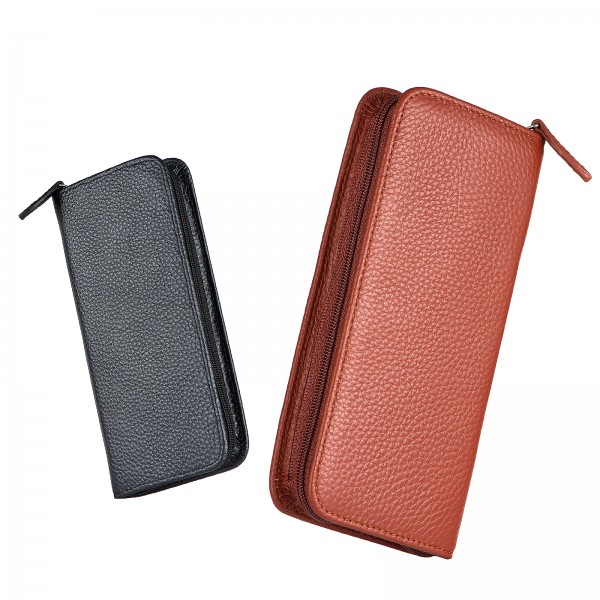 Lanxivi 만년필 가죽 케이스 블랙, 커피 및 빈티지 컬러, 수제 정품 가죽 펜 케이스