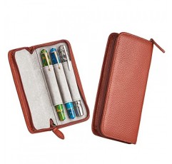 Lanxivi 만년필 가죽 케이스 블랙, 커피 및 빈티지 컬러, 수제 정품 가죽 펜 케이스