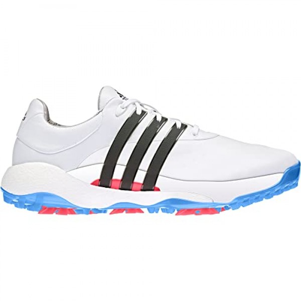 아디다스 남성 Tour360 22 골프 슈즈, 신발 화이트/코어 블랙/블루 러시, 11 US