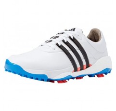 아디다스 남성 Tour360 22 골프 슈즈, 신발 화이트/코어 블랙/블루 러시, 11 US