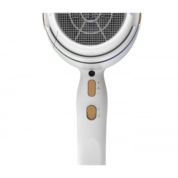 솔리스 스위스 럭셔리 3800 헤어 드라이어 화이트, 전문가용 헤어드라이어, 스위스 품질, 이온 기능, 11단계 속도 설정, 3가지 온열 기능 및 냉풍 설정 스위스 럭셔리 화