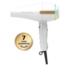 솔리스 스위스 럭셔리 3800 헤어 드라이어 화이트, 전문가용 헤어드라이어, 스위스 품질, 이온 기능, 11단계 속도 설정, 3가지 온열 기능 및 냉풍 설정 스위스 럭셔리 화
