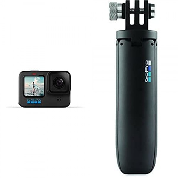 GoPro HERO10 Black + Shorty Mini 익스텐션 폴 및 삼각대 블랙(공식 GoPro 액세서리)