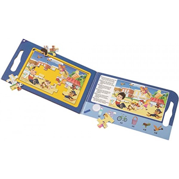 Melissa & Doug PAW Patrol 자기 직소 퍼즐 2개(15피스 퍼즐 2개) 3세 이상 유아 및 어린이를 위한 PAW 순찰 테마 자기 여행 퍼즐 - FSC 인증 재료