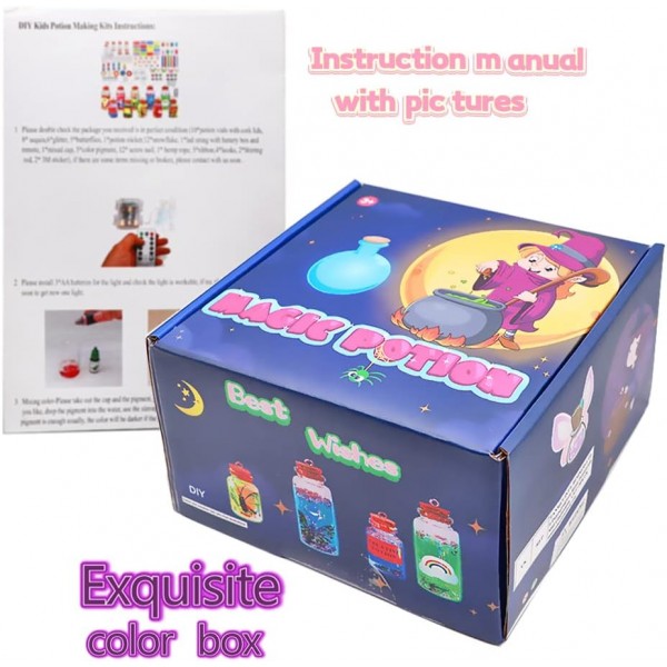 아이들을 위한 BANGKAI DIY 요정 물약 키트 - 나만의 요정 물약 예술 및 공예 키트 만들기 - 아이들을 위한 마법 물약 키트 - 수상 경력에 빛나는 요정 물약 공예 키트 완구