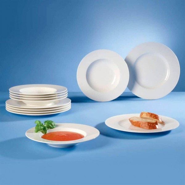 빌레로이 앤 보흐 10-1155-8152 원더풀 월드 플레이트 세트 12피스 고급 차이나 화이트