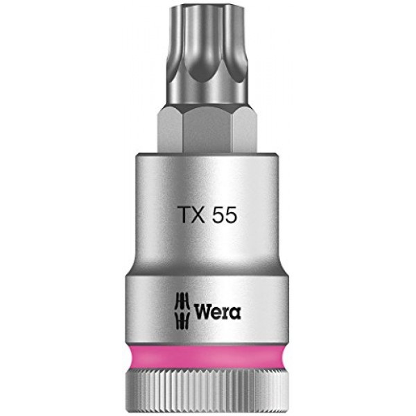 Wera 05003837001 8767 Torx Zyklop 비트 소켓(홀딩 기능 포함), 55mm x 60mm