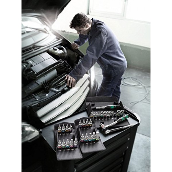 Wera 05003837001 8767 Torx Zyklop 비트 소켓(홀딩 기능 포함), 55mm x 60mm