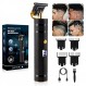 남성용 이발기, 수염 트리머 제로 갭 무선 헤어 트리머 T-블레이드 트리머 남성용 이발기 면도기 Edgers 클리퍼 그루밍 키트(가이드 빗 포함) 남성용 선물(검은색)