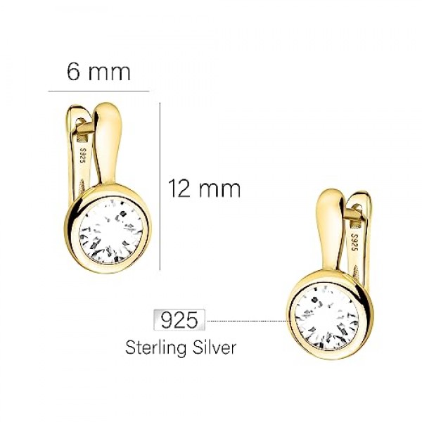 SOFIA MILANI - 여성용 귀걸이 925 실버 – 지르코니아 귀걸이