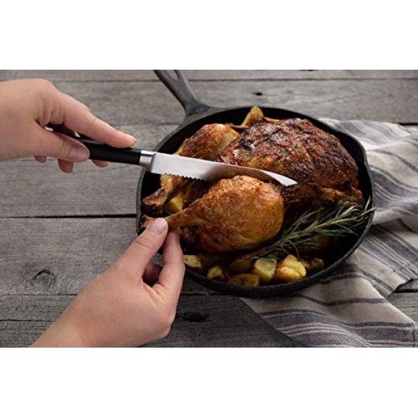 Ginsu Chikara 시리즈 단조 5피스 일식 칼 세트, 블랙 - 420J 스테인레스 스틸 주방 칼과 토피 대나무 블록이 포함된 프리미엄 칼 세트