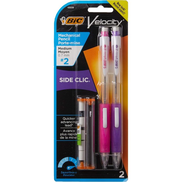 Bic Corporation MPSCP21 Velocity Slide Clic 샤프펜슬, 0.7mm, 블랙