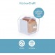 KitchenCraft Stay 신선한 빵통, 빵 슬라이서 가이드가 있는 대형 빵통, 선물 상자, 대형, 플라스틱 L 싱글
