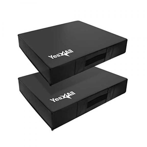 Yes4All 소음기 드롭 패드/역도 드롭 패드(PVC 커버 및 간편한 운반 손잡이 포함) - 쌍으로 판매변형 테마