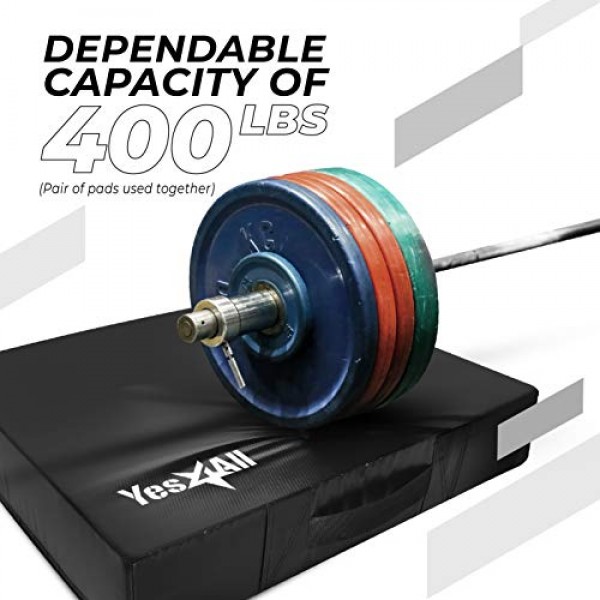 Yes4All 소음기 드롭 패드/역도 드롭 패드(PVC 커버 및 간편한 운반 손잡이 포함) - 쌍으로 판매변형 테마