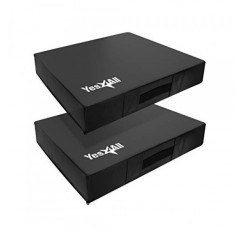 Yes4All 소음기 드롭 패드/역도 드롭 패드(PVC 커버 및 간편한 운반 손잡이 포함) - 쌍으로 판매변형 테마