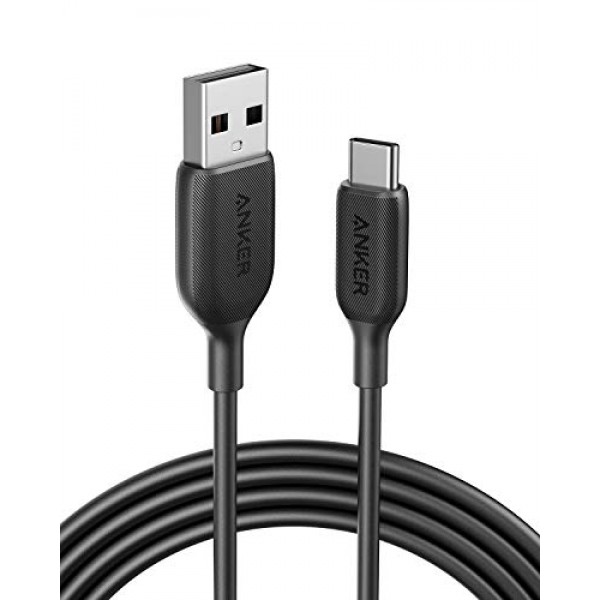 USB 타입 C 케이블, Anker Powerline III USB-A - USB-C 고속 충전 코드(10피트), Samsung Galaxy S10 S9 Plus S8 Plus, LG V20 G7 G6 G5, Sony XZ 등과 호환 가능