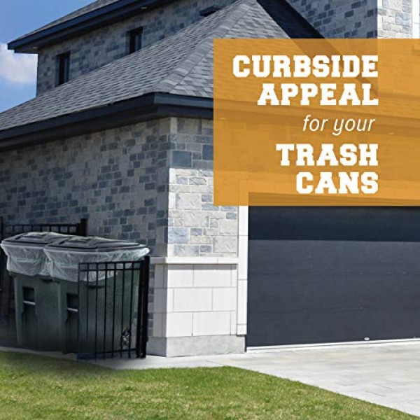 Plasticplace 95-96갤런 쓰레기통 라이너 1.5밀리 투명 고강도 쓰레기 봉투, 61 x 68