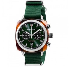 BRISTON 그린 클럽마스터 스포츠 나일론 크로노그래프 시계 17142.SA.TS.10.NBG