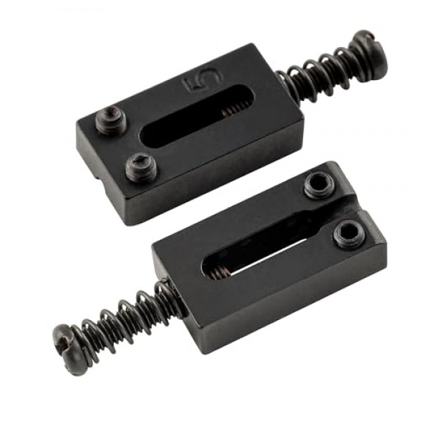 Musiclily Pro 10.5mm 스테인레스 스틸 모던 기타 트레몰로 브릿지 안장 펜더 스트랫 스트라토캐스터 텔레 텔레캐스터 일렉트릭 기타, 블랙(6개 세트)