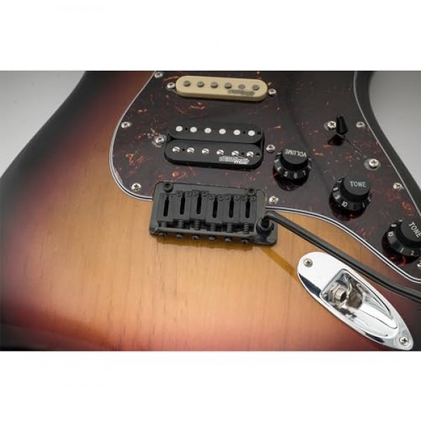 Musiclily Pro 10.5mm 스테인레스 스틸 모던 기타 트레몰로 브릿지 안장 펜더 스트랫 스트라토캐스터 텔레 텔레캐스터 일렉트릭 기타, 블랙(6개 세트)