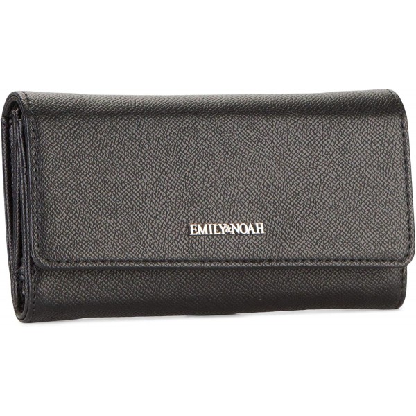 스냅 잠금장치가 있는 Emily & Noah 지갑 Luca, 18 cm, Luca Black
