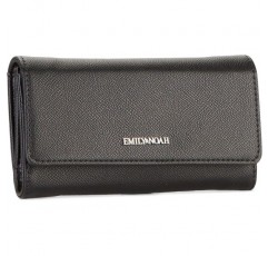 스냅 잠금장치가 있는 Emily & Noah 지갑 Luca, 18 cm, Luca Black