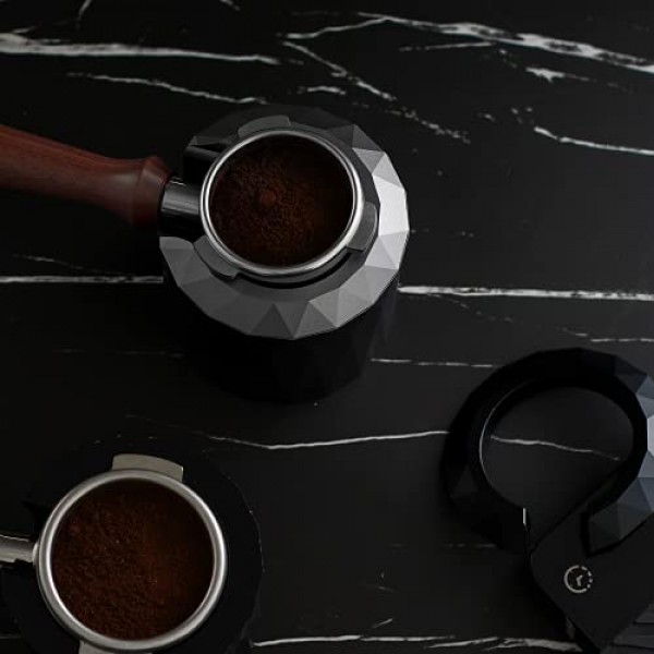 커피 포터필터 홀더, 에스프레소 탬핑 스테이션 by CrossCreek 알루미늄 합금 에스프레소 홀더 탬퍼 스탠드 대부분의 51mm, 53mm, 54mm, 58mm 커피 포터필터 6296-55101-01A