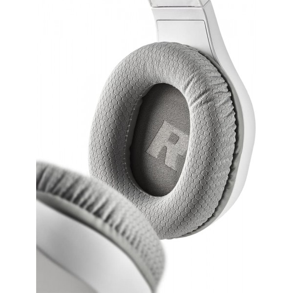 NGS GHX-515 - RGB LED가 있는 게임용 헤드셋, 조정 가능한 헤드밴드, 음소거 및 볼륨 컨트롤, 조정 가능한 마이크, PS/Xbox/PC와 호환, 색상 흰색.