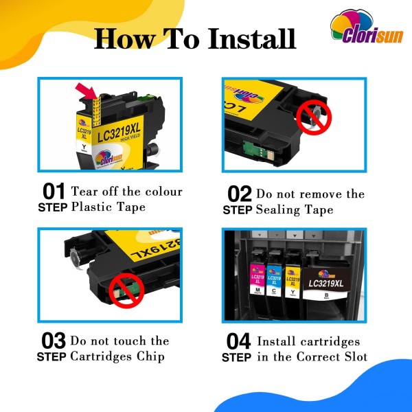 Clorisun LC3219XL LC3217 Brother LC3219 LC3217 3219XL 잉크 카트리지 멀티팩 Brother MFC J5330DW J6930DW J6530DW J5335DW J5730DW J5935DW J(6930DW J)