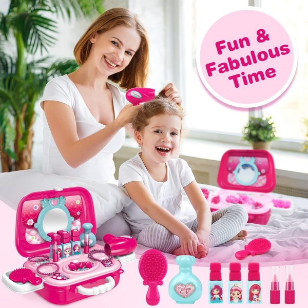 Dreamon 역할 놀이 Jewellry Kit for Girls 장난감 세트 2 in 1 Princess Bag Gift for Girls Boys Kids 3 세