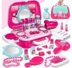 Dreamon 역할 놀이 Jewellry Kit for Girls 장난감 세트 2 in 1 Princess Bag Gift for Girls Boys Kids 3 세