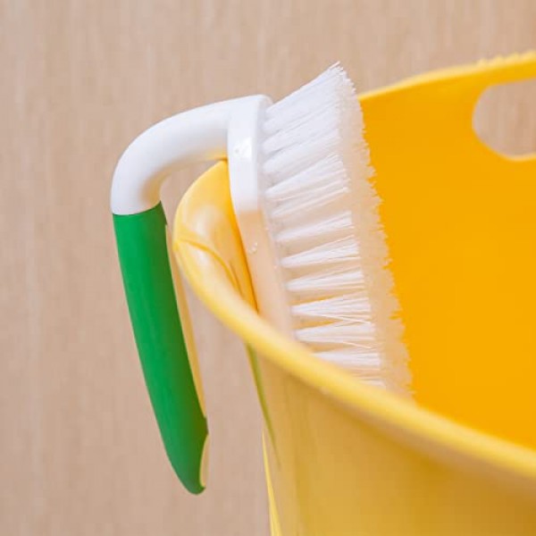 청소용 Amazer 스크럽 브러시 컴포트 그립 샤워 스크러버 손잡이가 있는 뻣뻣한 강모 욕조 싱크 카펫 바닥용 헤비 듀티 클리너 브러시 - 2팩(녹색+녹색)