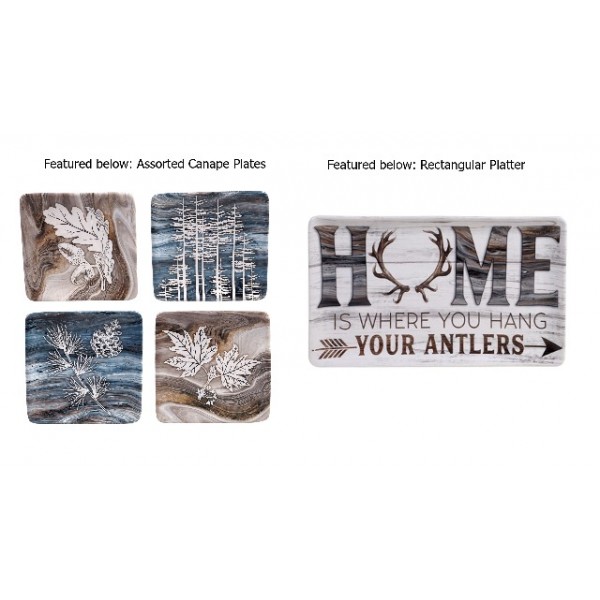 국제 인증 Fluidity Lodge 10.5인치 디너 플레이트, 다양한 색상, 대형, 4개 세트