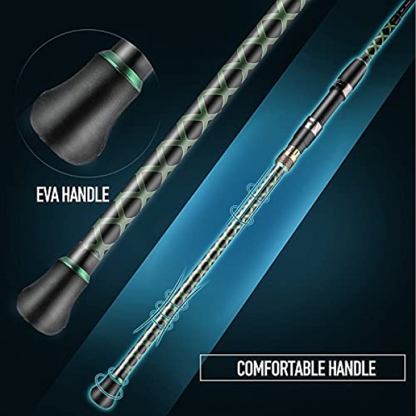 Sougayilang 서핑 스피닝 낚싯대 해변 바닷물용 탄소 여행 2개(9'/10'/11'/12') 서핑 로드