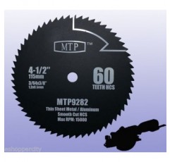 Rockwell Rk3441k, Worx WX429L 9.5mm/ 3/8 아버 RW9282용 HCS 60T 4-1/2 4.5인치 금속 플라스틱 원형 톱날