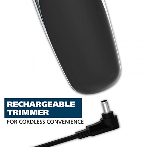 Wahl Clipper 자가 연마 블레이드, 여행용 잠금 장치 및 다양한 길이의 얼굴 털을 갖춘 남성용 충전식 수염 및 얼굴 털 트리머 - 모델 9916-817V