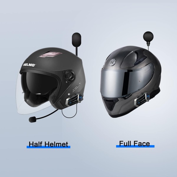 Fodsports M1-S AIR 오토바이 헤드셋, 오토바이 헬멧 블루투스 헤드셋, 900mAh 배터리가 장착된 오토바이 통신 시스템 음악 공유 마이크 음소거 기능 M1-S AIR x 2