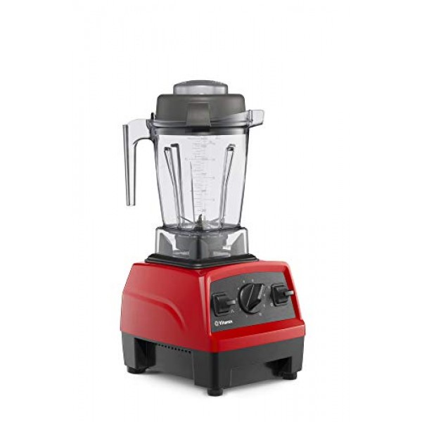 Vitamix E310 익스플로리안 블렌더, 전문가 등급, 48온스 컨테이너, 빨간색 및 개인용 컵 어댑터 - 61724