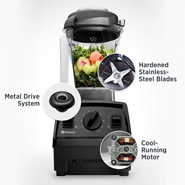 Vitamix E310 익스플로리안 블렌더, 전문가 등급, 48온스 컨테이너, 빨간색 및 개인용 컵 어댑터 - 61724