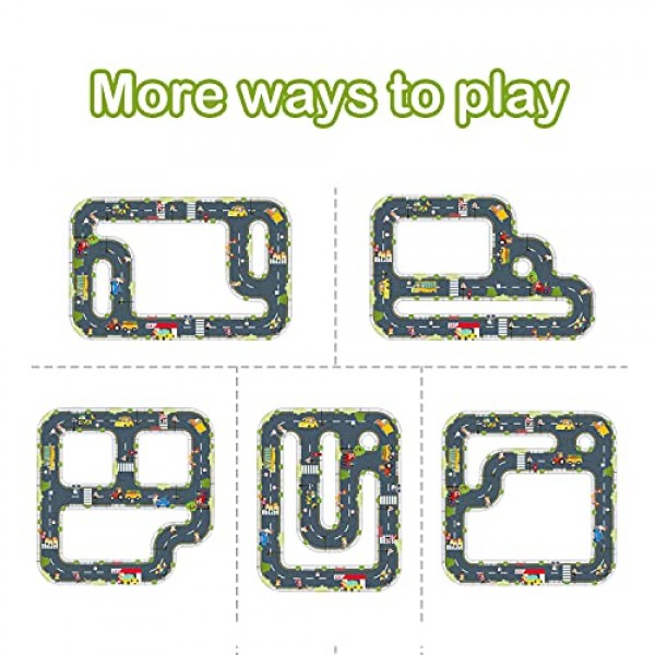 3세 이상 어린이를 위한 TOOKYLAND 도시 도로 퍼즐,종이 직소 퍼즐,유치원 교육 및 학습 장난감 직소 퍼즐 세트 남학생과 여학생을 위한 선물,대화형 놀이 장난감 세트…