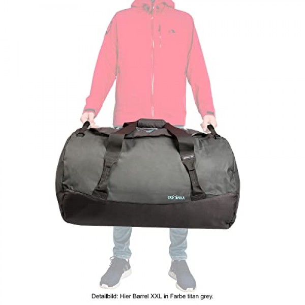 Tatonka Barrel XXL 여행용 가방 - 130리터 - 배낭 기능이 있고 큰 지퍼가 열리는 트럭 방수포로 만든 방수 가방 - 배낭 가방 - 견고하고 관리가 간편한 블랙
