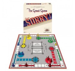 1~4인용, 6세 이상 가족이 가장 좋아하는 Winning Moves Games USA의 복고풍 삽화 및 구성 요소가 포함된 Classic Sorry