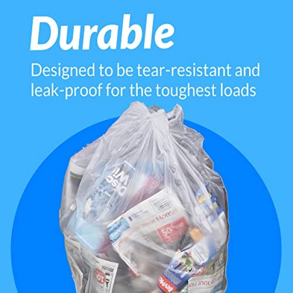 렐리. SuperValue 33갤런 쓰레기 봉투 | 125개 | 미국산 | 헤비 듀티 | 다용도 쓰레기 봉투 지우기