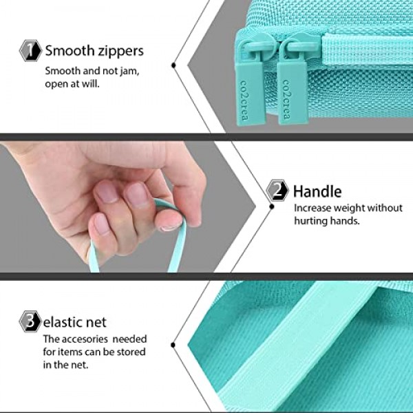 co2CREA Canon IVY 2 모바일 미니 IVY CLIQ CLIQ+ CLIQ 2 CLIQ+ 2 인스턴트 카메라 프린터 무선 블루투스 포토 프린터, 청록색 케이스용 하드 케이스 교체