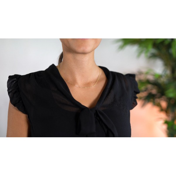 trendor 39732 333 / 8 캐럿 라운드 앵커 체인 1.1mm 아름다운 선물 아이디어, 진짜 금으로 만든 목걸이, 남성과 여성을 위한 보석