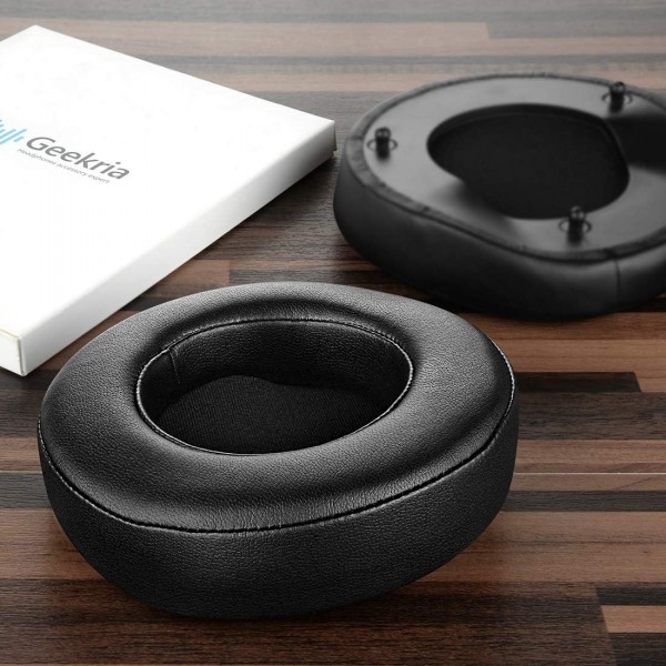 Razer Thresher Ultimate Dolby 7.1 서라운드 사운드 게임용 헤드셋 교체용 이어 패드/이어 패드/이어 컵, 헤드셋 이어 커버 수리 부품(검은색)용 Geekria QuickFit 단백질 가죽 이어 